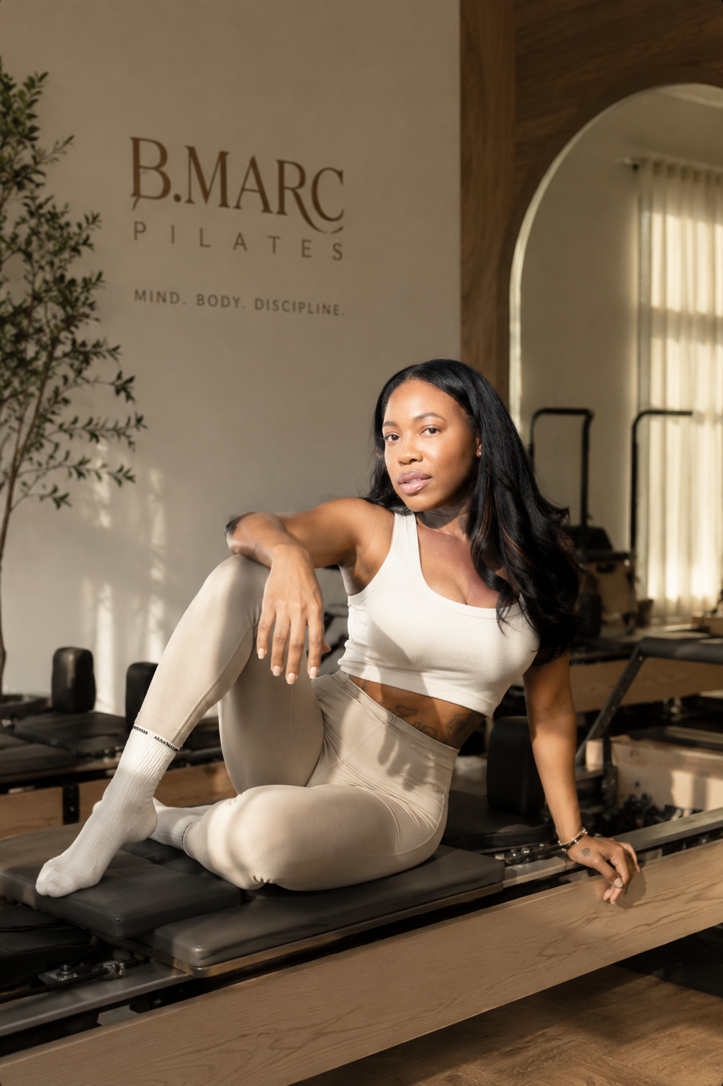 B.Marc Pilates founder on the reformer